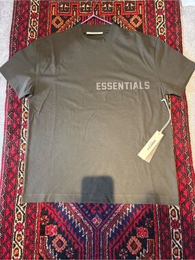 Essentials Olive Logo Short Sleeve Tee